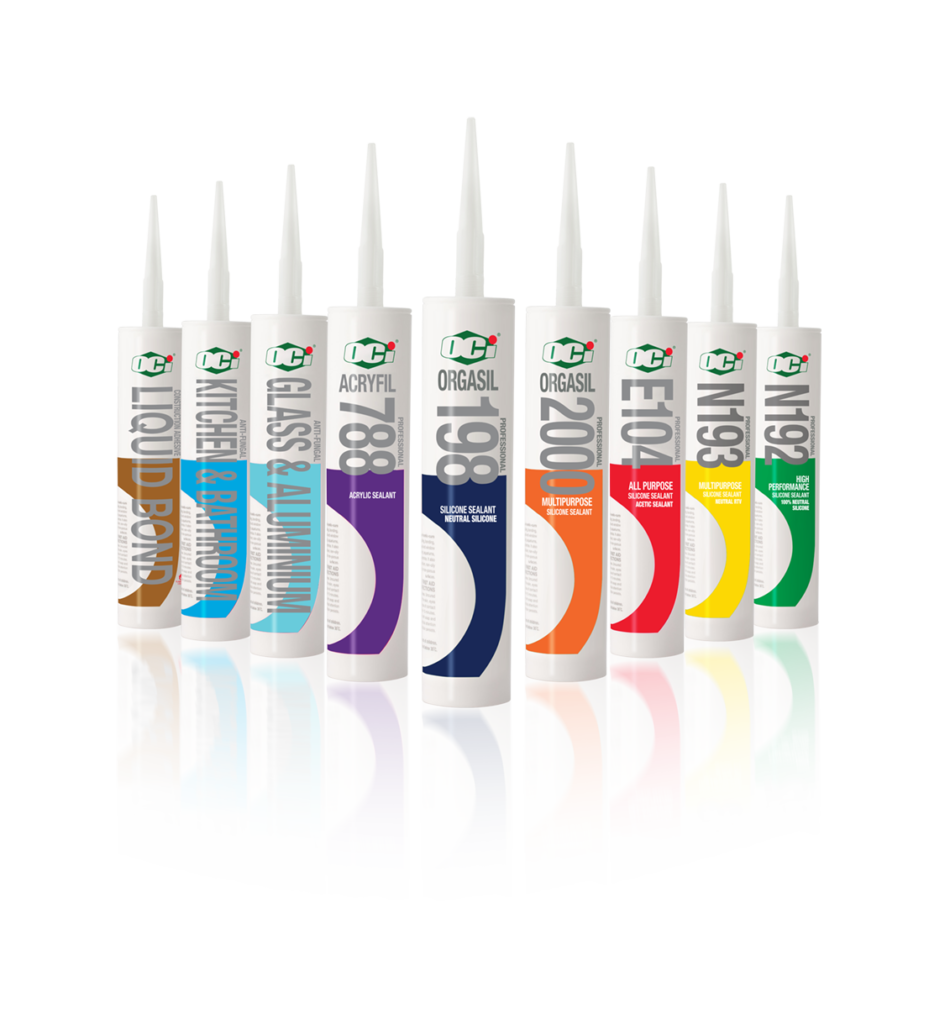 OCI Sealant Products - Merk Sealant Terbaik - Sealant Atap Roofing, Glass Kaca - Lem Kaca, Lem Aquarium