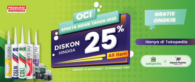 oci spekta akhir tahun 2020 diskon lem sealant hingga 25%